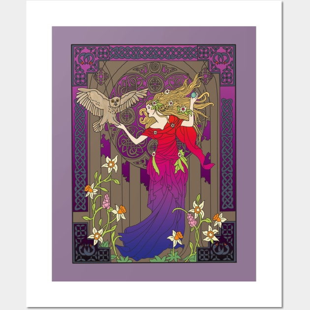 Celtic Woman (red/purple) Wall Art by Soth Studio